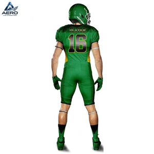 Uniforme de Fútbol Americano Hecho a Mano para Adultos, Color Negro y Verde en Contraste, Buena Calidad, Servicio OEM, Mejor Proveedor, Venta al Por Mayor - Product Image 3