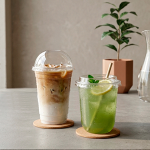 Clear PP <b>Plastic</b> <b>Cup</b> with Lid for Cold Beverages 95mm Diameter Disposable <b>Cup</b> For Coffee Tea Juice - Product Image 1