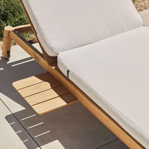 Tumbona de Madera de Teca con Respaldo Ajustable y Diseño Moderno para Decoración de Muebles de Hotel - Product Image 5