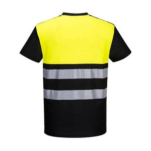 Super Comfort media manga cuello redondo algodón camisetas y pantalones de taladro para el trabajo Clase 2 Hi Vis camiseta ropa de trabajo y ropa de seguridad - Product Image 5