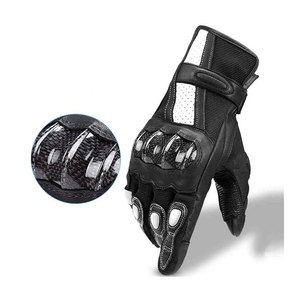 Guantes de Motocicleta Personalizados de Fibra de Carbono con Pantalla Táctil Impermeable, Guantes de Carreras de Cuero para Hombre de Alta Calidad - Product Image 3