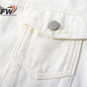 Chaqueta vaquera de cuello alto para mujer, de alta calidad OEM, con acabado sólido, transpirable y rellena de algodón, para primavera y otoño. - Product Image 2