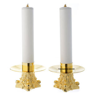 Ensemble de 2 bougeoirs de luxe en forme de bois de cerf et en verre transparent, motif dernier cri, argenté brillant, finition béton poli, unique - Product Image 6