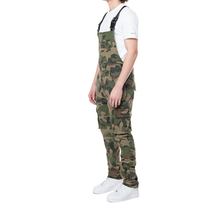 Peto de trabajo de mezclilla vintage para hombre, con correas ajustables, corte ajustado, cómodo, suave, estilo casual urbano - Product Image 5