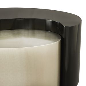 Tavolino da Caffè in Stile Contemporaneo con Struttura in Ferro Nero e Argento, Moderno ed Elegante - Product Image 6