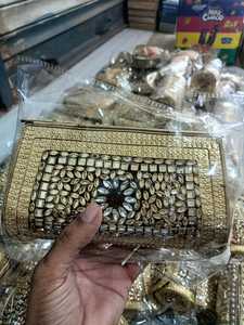 Pochette de soirée de luxe écologique faite à la main en mosaïque Kundan pour femme, idéale pour mariage et réception, sac de créateur tendance - Product Image 2