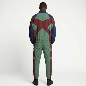 Men Color Block Tracksuit Set Full Sleeve Turn <b>Down</b> Collar Streetwear Jogger <b>Pants</b> Polyester Cotton Sportswear - Product Image 2