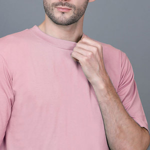 Camiseta Casual de Verano de Estilo Simple, Manga Corta, Cuello Redondo, Lisa, 100% Algodón, Corte Regular, Transpirable, Antiarrugas, 220g, Tejido Frontal - Product Image 6