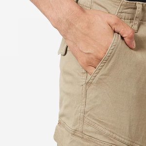 Pantalon cargo kaki pour homme, coupe droite, plusieurs poches, taille élastique, style décontracté, en toile respirante, idéal pour le printemps - Product Image 5