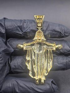 Escultura de la Resurrección de Jesús, Colgante Triunfante de Jesús y María, Moissanita, Plata 925, Regalo Religioso Cristiano - Product Image 4