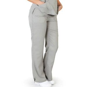 Tenue médicale unisexe personnalisable avec logo OEM pour fabricants : Ensemble de blouses à col en V et pantalons droits pour hôpitaux - Product Image 2