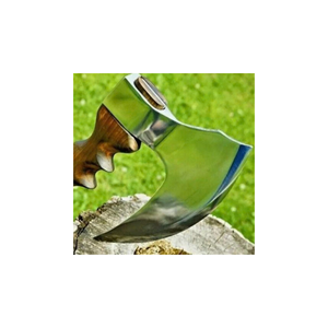Hache de Bûcheron Artisanale en Acier Damas à Haute Teneur en Carbone, Manche en Bois, pour Bricolage et Bushcraft en Extérieur – Prime Crafts International - Product Image 3