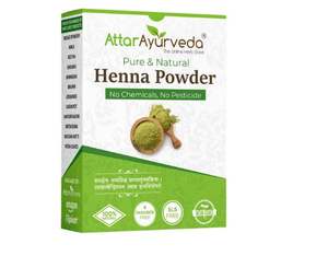 Poudre de henné naturel Attar Ayurveda pour la coloration et la croissance des cheveux (200 g) - Product Image 1