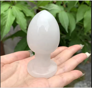 Huevo vaginal de jade blanco cristalino de alta calidad, huevo yoni de cristal curativo para mujeres, ejercicio de Kegel, piedra preciosa natural, venta al por mayor. - Product Image 3