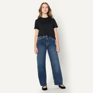 Camisetas de Cuello Redondo de Mezcla de Algodón Suave para Mujer, Venta al por Mayor, Corte Regular, Casual, Verano, Secado Rápido, Ecológicas - Product Image 5