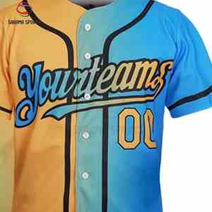 Maillot de baseball vierge en polyester 100 % pour sublimation, respirant et anti-transpiration, avec boutons – Vente en gros - Product Image 3