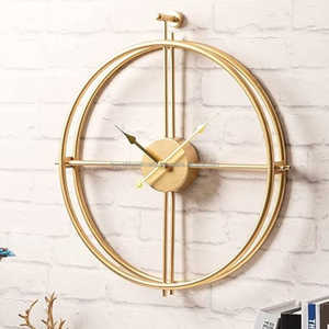 Horloge murale design rustique moderne Antique rond décor de bureau à domicile en résine faite à la main d'Inde - Product Image 2