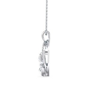 Collier pendentif chaton dans un cœur en moissanite, en argent sterling 925, classique pour femme, idéal pour les cadeaux d'anniversaire - Product Image 4