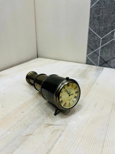Victoria London Telescope Style Brass Desk Clock Maritime Home/Office Décor <b>Gift</b> - Product Image 6