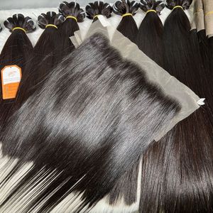 Extensiones de cabello lacio de Trama humana cruda vietnamita al mejor precio al por mayor Grado 12A Paquete de cabello virgen real con cutícula completa - Product Image 2
