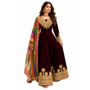 Robe Kuchi de style afghan très appréciée pour femmes, design original de haute qualité, vintage tribal, dentelle naturelle, costume Kuchi afghan pour mariage - Product Image 1