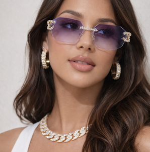 Gafas de Sol de Lujo con Incrustaciones de Diamantes Moissanite y Plata 925, Estilo Hip Hop, para Unisex - Product Image 5