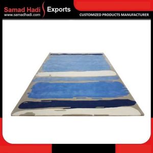 Tapis en laine tufté à la main de luxe, design contemporain, nouveau modèle, tapis rond brodé artisanal pour chambre à coucher, décoration de chambre moderne - Product Image 5
