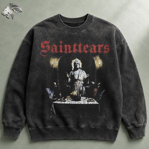 Custom Oversized <b>Sweatshirt</b> Men Heavyweight Cotton <b>Fleece</b> Pullover Crewneck Printed Streetwear Loose Fit <b>Sweatshirts</b> Manufacture - Product Image 3