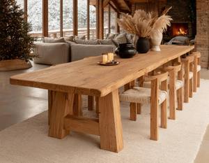 Table à manger en noyer massif faite à la main, moderne et écologique, meubles en bois sur mesure à prix avantageux - Product Image 2