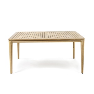 Mesa de Comedor Rectangular de Madera Maciza de Teca para Exteriores, Mesa de Jardín para 8 Personas - Product Image 1