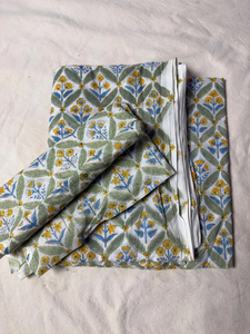 Tela de Algodón Ligera y Ecológica con Estampado Floral Sanganeri Hecho a Mano en India, para Vestidos de Niñas, Decoración del Hogar, Tela Suave por Metros - Product Image 4