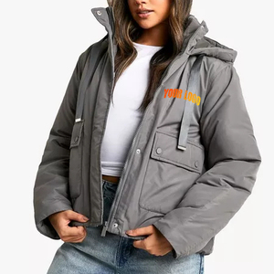 Chaquetas Acolchadas de Invierno para Mujer, Impermeables, Reversibles, de Nailon, Tallas Grandes, Abrigos Largos, Forro de Bambú, Venta al Por Mayor OEM - Product Image 4