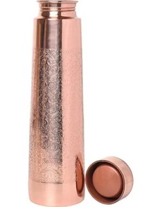 Bouteille d'eau en cuivre aux bienfaits pour la santé, gourde en cuivre, bouteille de sport en cuivre, bouteille de luxe en cuivre, bouteille en cuivre indienne, artisanale - Product Image 5