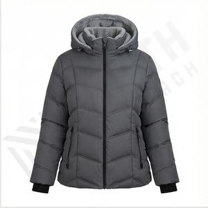 Chaqueta Acolchada Unisex para Hombre y Mujer, Chaqueta Larga de Lona Transpirable e Impermeable, Cuello Redondo, Talla Grande, Estilo Motero de Invierno - Product Image 2