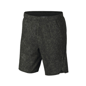T-shirt de sport pour homme en jersey blanc à manches courtes et col rond, avec motif rayé gris et bordure rose et verte, en polyester anti-humidité - Product Image 3