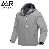 Veste softshell d'hiver pour homme, à capuche, coupe-vent, imperméable, respirante, avec fermeture éclair, vêtements d'extérieur, logo personnalisé OEM