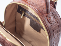 Sac à dos de luxe en cuir étoxique pour femme, best-seller, capacité 20-35L, poignée rigide, dossier ergonomique, fermeture éclair, taille L24