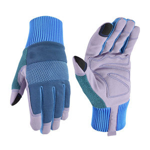 Synthetic Leather Palm and Breathable Mesh Back Mechanic Gloves Hand Protection Anti Slip Impact Resistant Work Gloves - Product Image 4