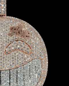 Pendentif Smiley Hip Hop Moissanite au design exceptionnel en argent 925 plaqué or 14 carats, serti de diamants VVS, bijoux bling-bling à prix de gros - Product Image 4