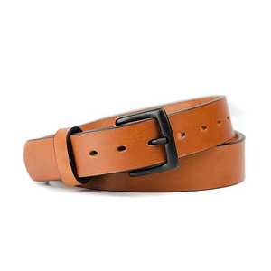 Ceinture en cuir véritable pour homme, boucle en acier personnalisable OEM, style business décontracté, imperméable, luxe, réglable, fabriquée au Pakistan - Product Image 2