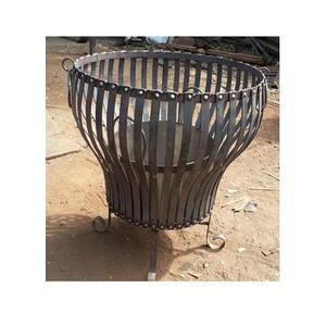 Brasero d'extérieur rond en fer de qualité supérieure, couleur noire, pour jardin et patio, idéal pour brûler du bois - Product Image 5
