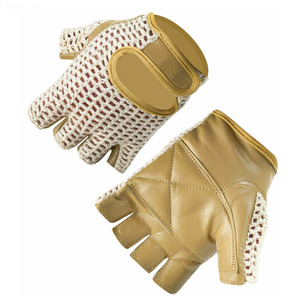 Half Finger Leather Silicone <b>Cycling</b> & Horse Riding Gloves Breathable Mesh Unisex Summer - Product Image 3