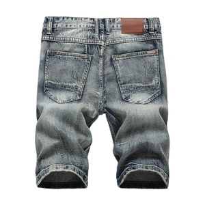 Shorts Vaqueros de Mezclilla para Hombre, Talla Grande, Diseño Moderno, Ajustados, Verano, Cierre de Cremallera, Color Sólido, Lavado Premium, Calidad de Exportación - Product Image 6