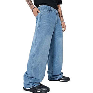 Jean baggy tendance pour jeunes, collection streetwear, coupe droite ample pour un ajustement confortable - Product Image 1