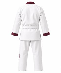 Uniforme de Judo Blanco para Bebés y Niños Pequeños, 100% Algodón, Duradero, Transpirable, Corte Regular, 240g, Ropa de Artes Marciales, Ribete Marrón, Cinturón Blanco - Product Image 4