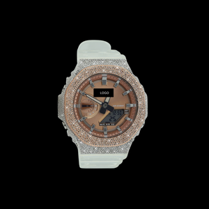 Reloj G-Shock Premium con Bisel Redondo de Moissanita VVS y Diamantes Grandes, Reloj de Pulsera de Moda Premium con Diamantes, al Precio Más Bajo y Mejor de la Historia - Product Image 1