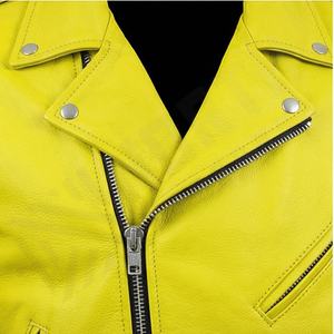 Veste en cuir pour homme NAI-0441A, style classique de motard, vêtement de moto élégant et résistant, couleur personnalisable. - Product Image 4