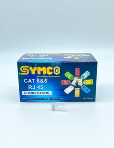 ขั้วต่อแบบ Pass-Through รุ่น SM-6P Cat6 ของ SYMCO (สีทอง, 1U) ปลั๊กโมดูลาร์อีเธอร์เน็ต 8P8C ขั้วต่ออีเธอร์เน็ต RJ45 ประสิทธิภาพสูง - Product Image 4
