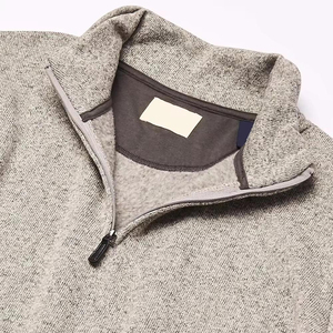 Sweat-shirt en molleton doux à col zippé pour homme, pull en tricot doux, vêtements décontractés pour l'extérieur, fournisseur de vêtements OEM - Product Image 5