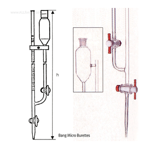 Micro-burette Witeg Bang 50 ml/100 ml en verre borosilicate de classe B avec robinet PTFE pour titration de précision - Product Image 3